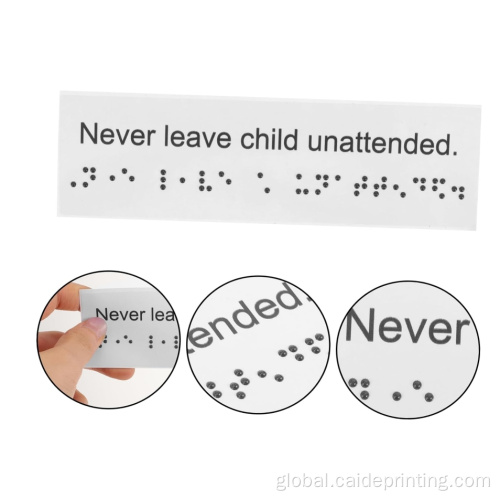 Pvc Braille Sign Braille Label